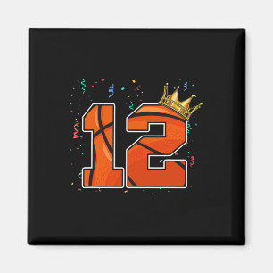 Imán Bote de Baloncesto de cumpleaños número grande 12