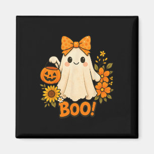 Imán Bote floral retro fantasma calabaza barba hallowee