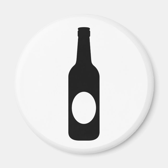 Imán Botella de cerveza negra (Frente)