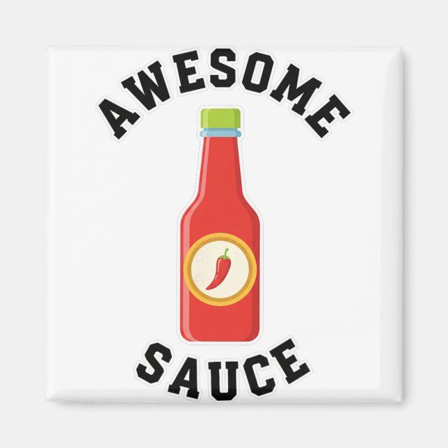 Imán Botella de Salsa Impresionante de Pollo  (Frente)