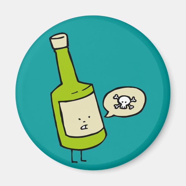 Imán Botella de veneno suave (Frente)