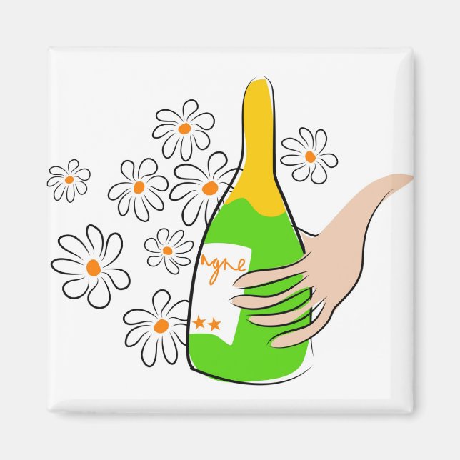 Imán botella de vino (Frente)