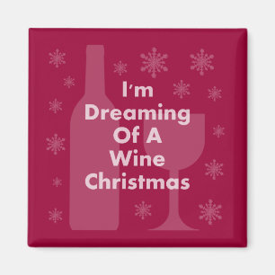 Imán Botella y vidrio: Navidad del vino