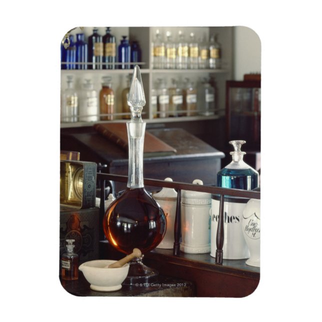 Imán Botellas de farmacia antiguas (Vertical)