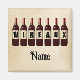 Imán Botellas de vino rojo Wineaux alineadas a medida