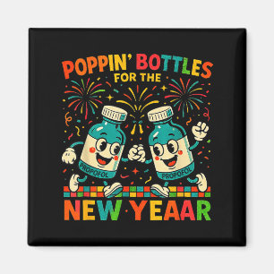 Imán Botellas Pn para el año nuevo Enfermera divertida