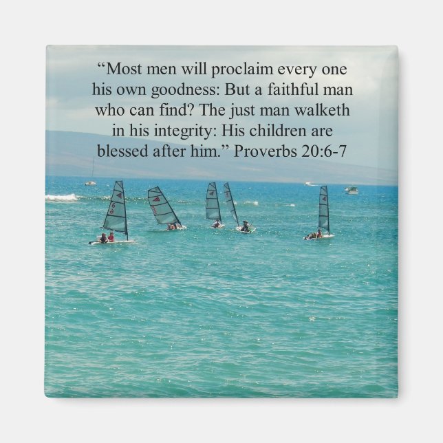 Imán Botes de las Escrituras para Padres en el Agua (Frente)