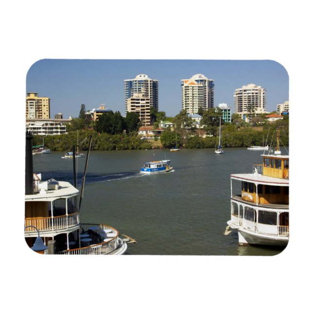 Imán Botes de vapor, río Brisbane, Brisbane, (Horizontal)