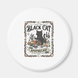 Imán Botica de Gato Negro Bruja Mística Apothecary