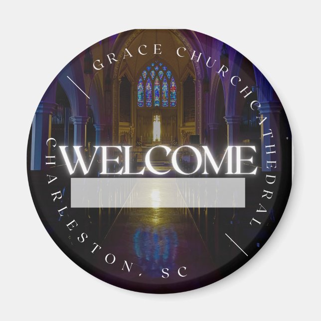 Imán botón Atrás magnético de los embajadores del CCG (Frente)