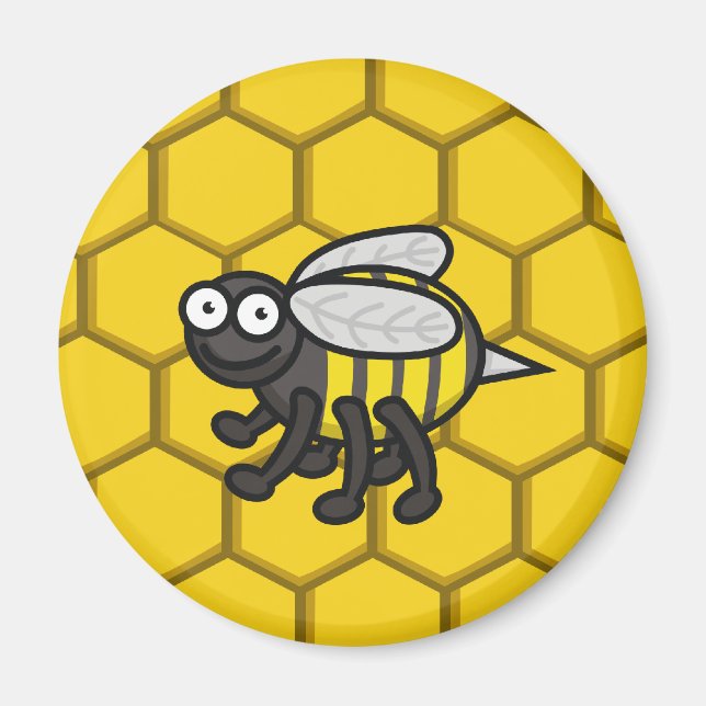 Imán botón Cubierto en abejas (Frente)