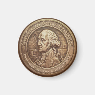 Imán Botón de campaña de George Washington