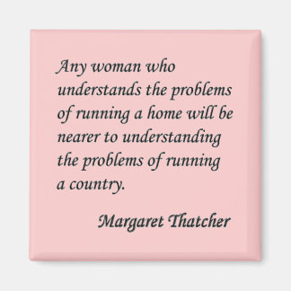 Imán Botón de cita de Margaret Thatcher "Dirigiendo un 