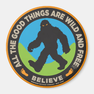 Imán Botón de color de Bigfoot
