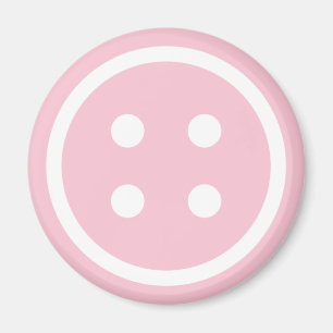 Imán Botón de costura rosado lindo