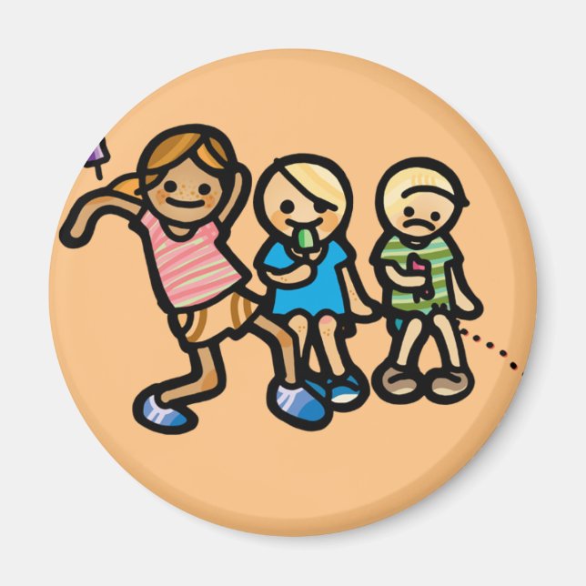 Imán botón de dar vueltas. (Frente)