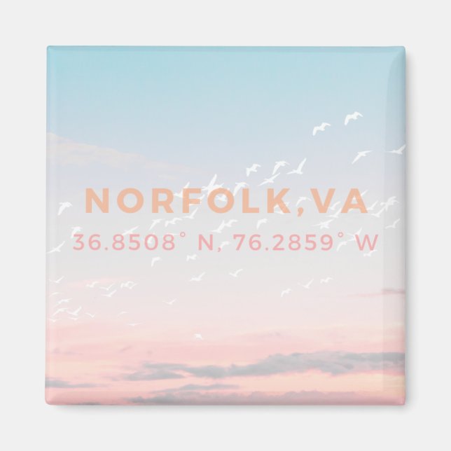 Imán botón de elevación del sol - Coordenadas de N (Frente)