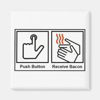 Imán Botón de inserción, Recibir Bacon