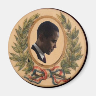 Imán Botón de los laureles de la victoria de Obama