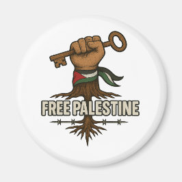 Imán Botón de Palestina Libre – Poder y Solidaridad