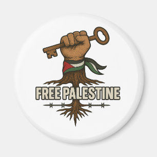Imán Botón de Palestina Libre – Poder y Solidaridad