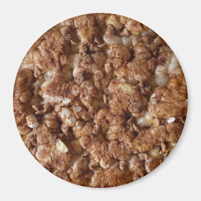 Imán botón de pastel de arroz con chip de chocolate (Frente)