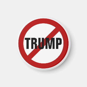 Imán Botón de solapa Anti-Trump Detener a Donald Trump