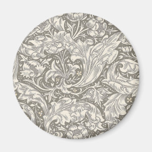 Imán Botón de soltero de damasco antiguo William Morris