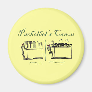 Imán botón del Canon de Pachelbel
