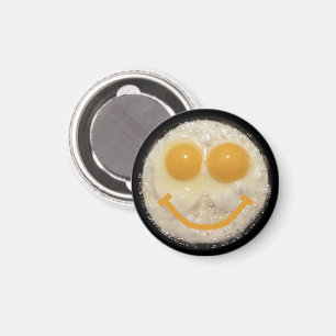 Imán Botón Face Fried Egg Face