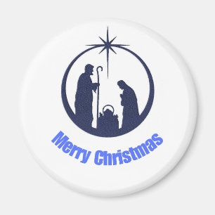 Imán botón Feliz Navidad