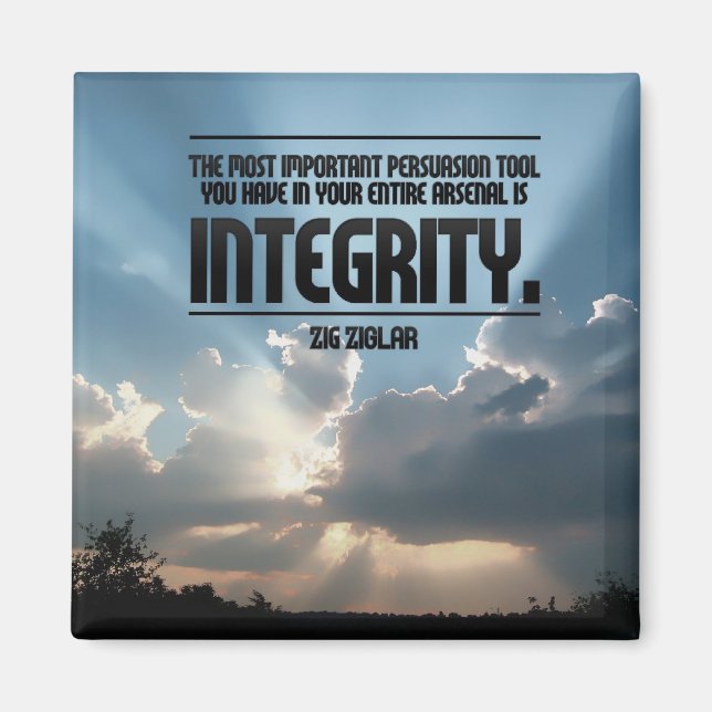 Imán botón Inspirador de integridad (Frente)