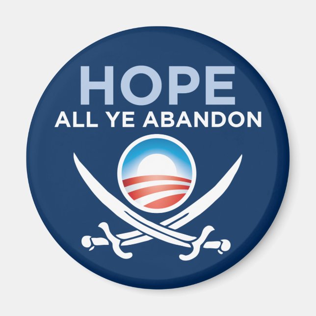 Imán botón Obama-Hope-All-Ye-Abandon (Frente)