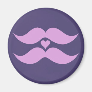 Imán botón personalizado de bigotes rosados