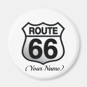 Imán Botón Route 66