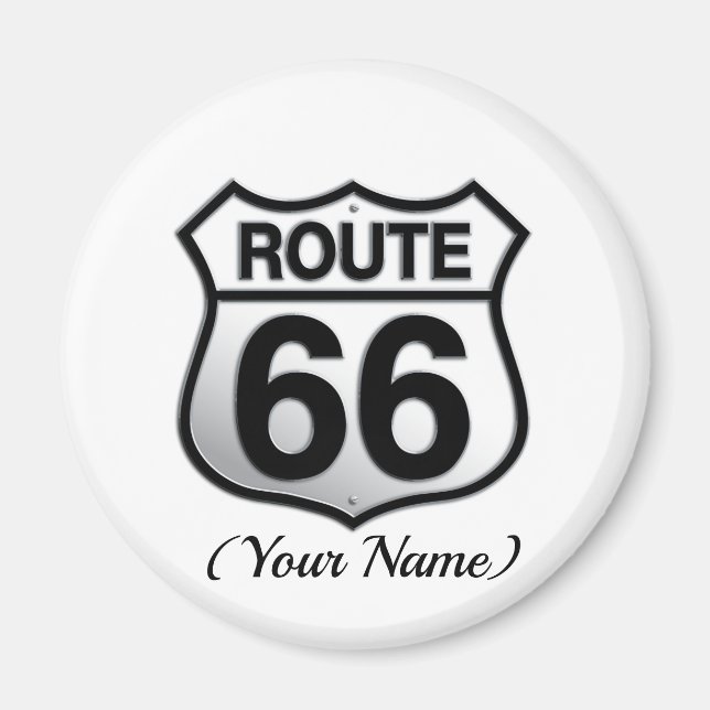 Imán Botón Route 66 (Frente)