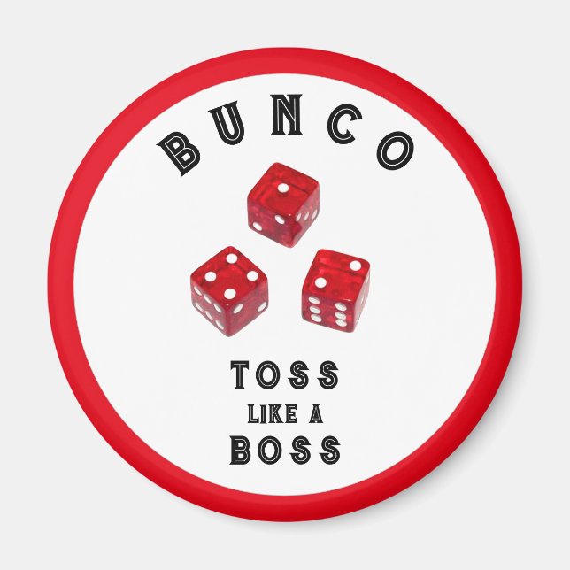 Imán Botones de premios de regalo de Bunco (Frente)