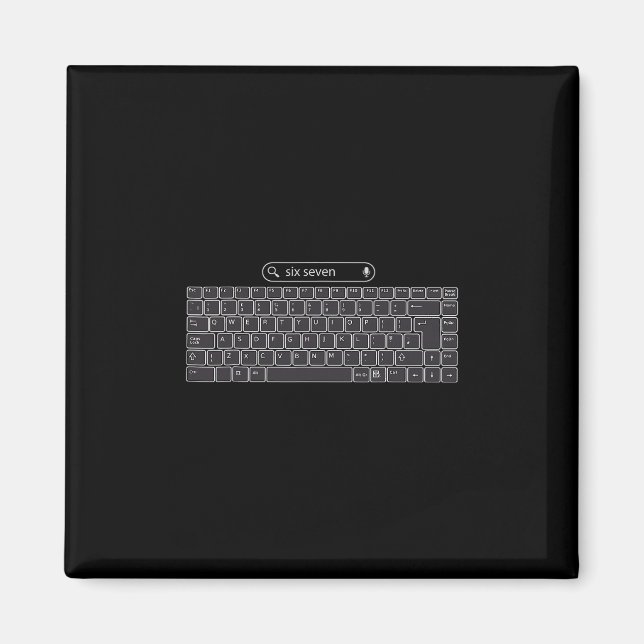 Imán Botones de teclado divertidos del meme 67  (Frente)