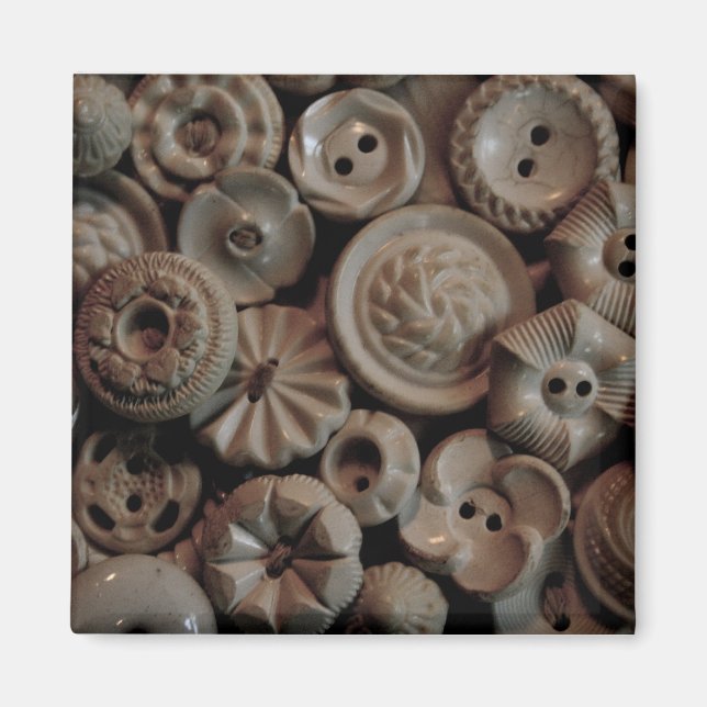 Imán Botones de vintage (Frente)