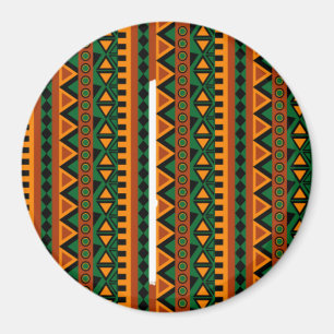 Imán Botones del patrón africano Zigzag   Hermosa Cultu