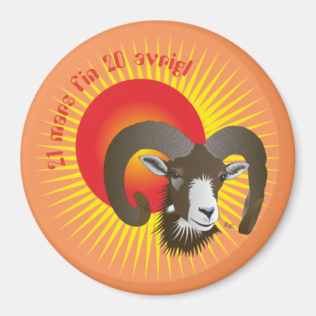 Imán Botsch 21 mars fin 20 avrigl Magnet (Frente)