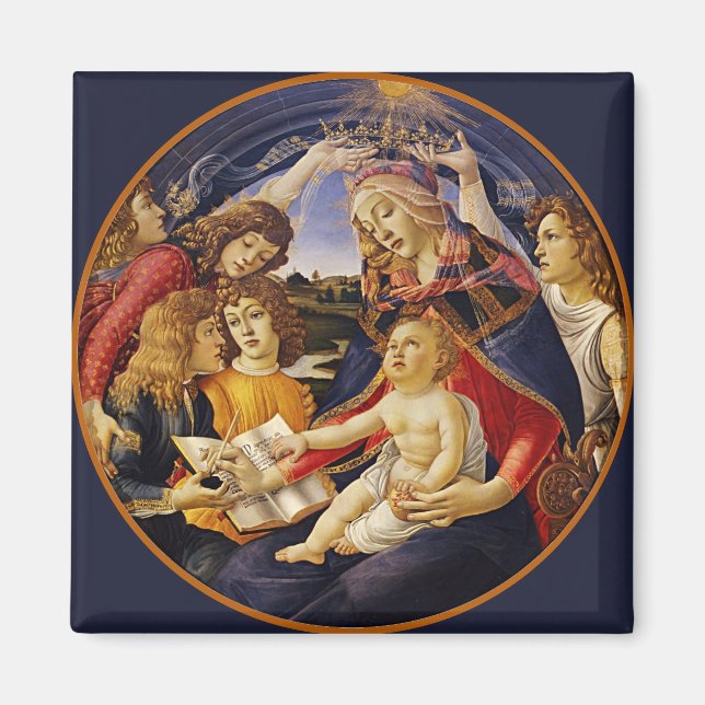 Imán Botticelli Madonna y child Magnet (Frente)