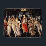Imán Botticelli Primavera Magnet<br><div class="desc">Botticelli Primavera imán. Pintura de aceite en el panel de 1482. Sandro Botticelli fue uno de los grandes artistas del Renacimiento temprano, famoso por sus exuberantes figuras y el vibrante uso del color. Primavera es una de sus pinturas más famosas y queridas, en la que se ve la personificación de...</div>