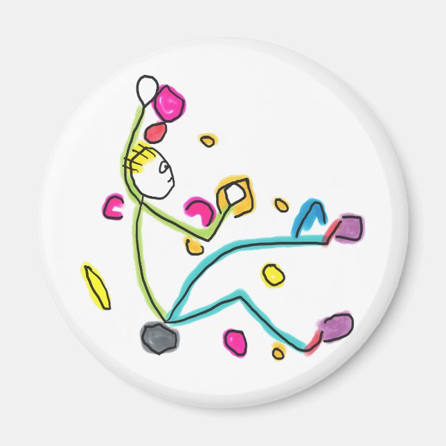 Imán Bouldering Stickman (Frente)