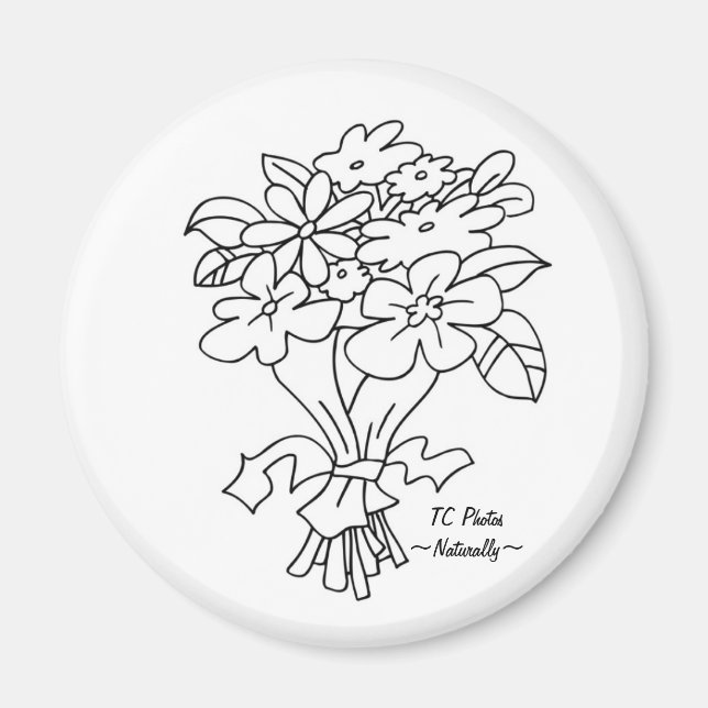 Imán Bouquet con logotipo (Frente)