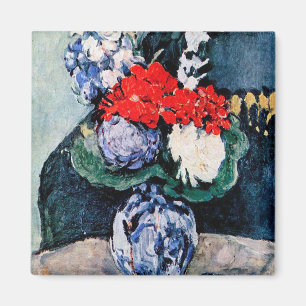 Imán Bouquet con Pequeño Delft, Paul Cezanne