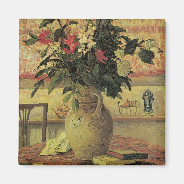 Imán Bouquet de flores en la ventana de Maxine Maufra (Frente)