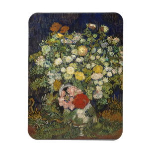 Imán Bouquet de flores en una bolsa   Pintura de época