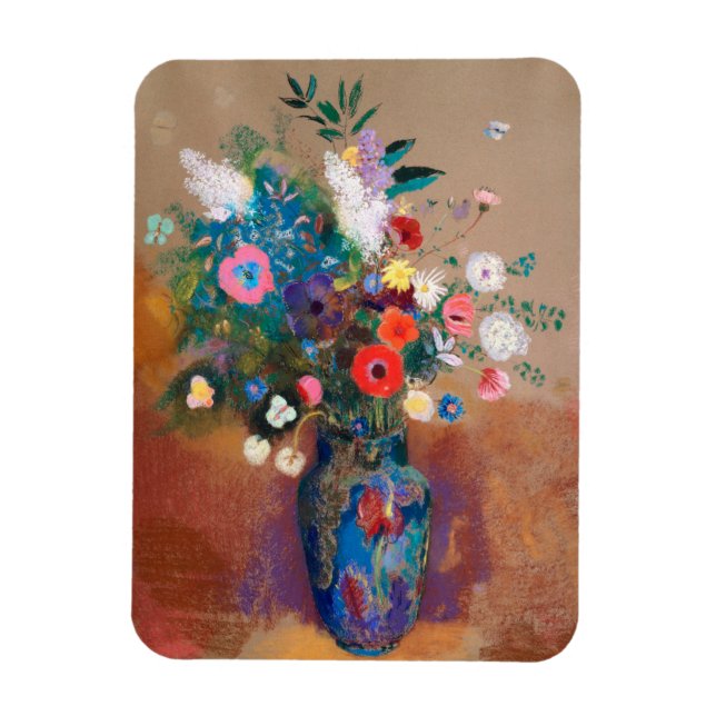 Imán Bouquet Of Wild Field Flowers - Odilon Redon (Vertical)