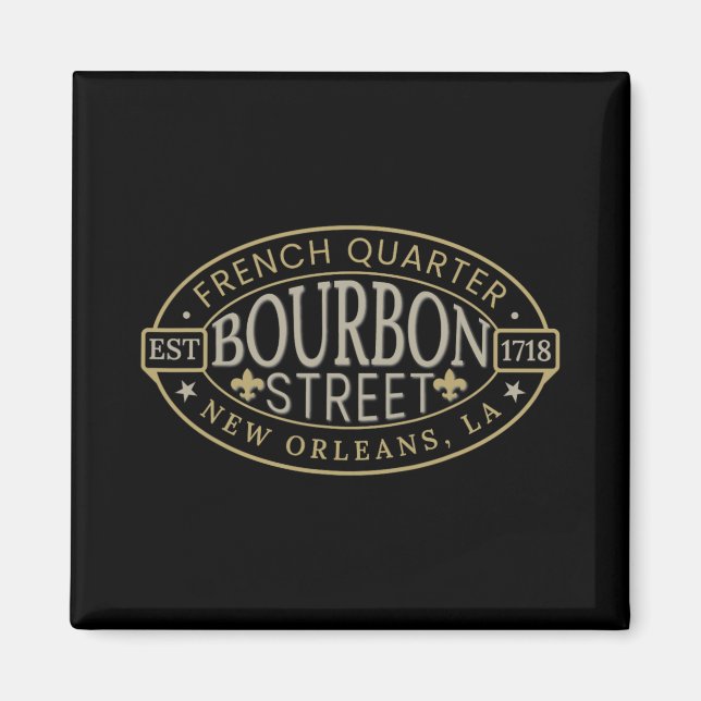 Imán Bourbon Street New Orleans French Quarter Louisian (Frente)